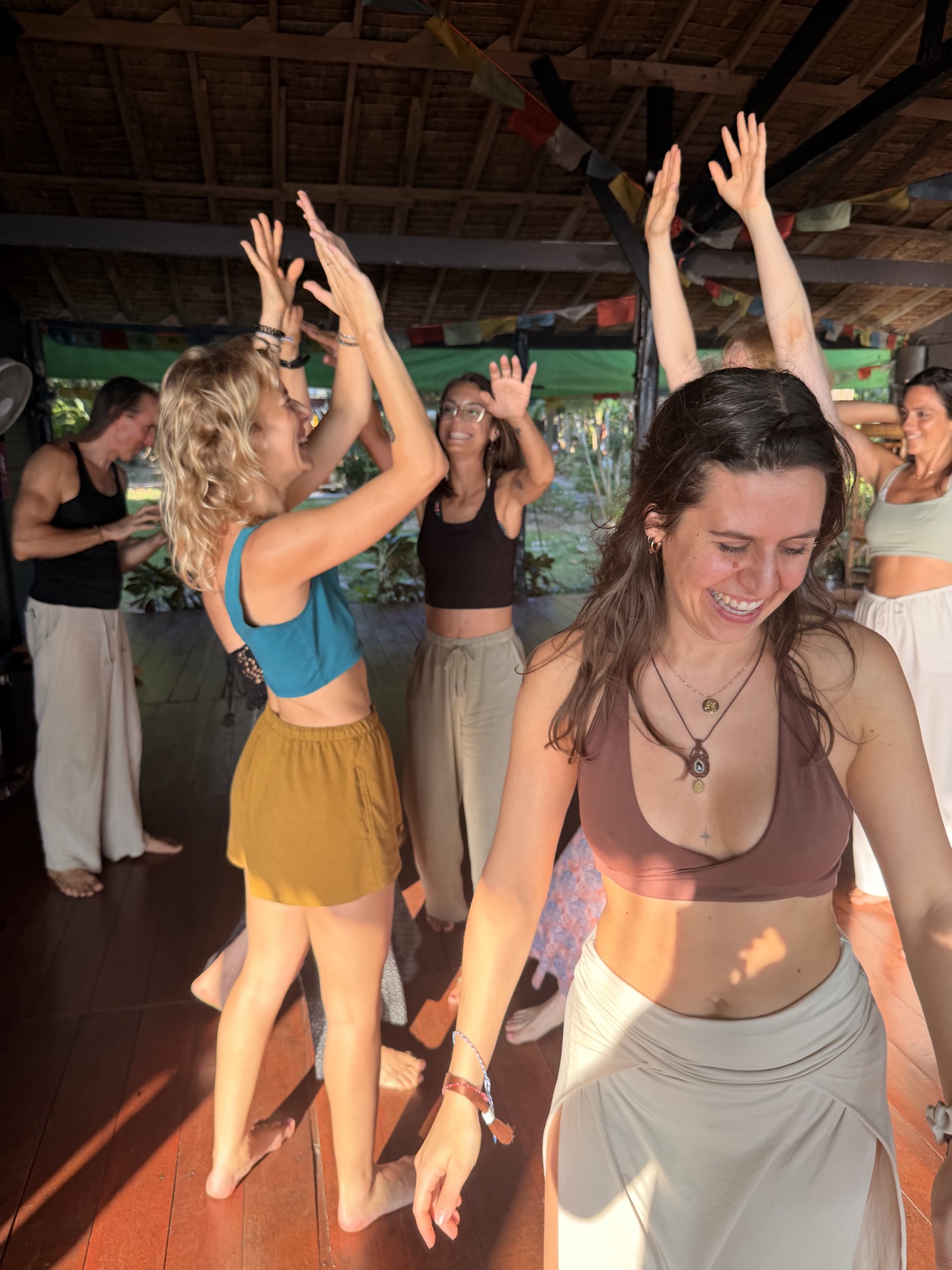 Dancing in the white studio - joy and expression